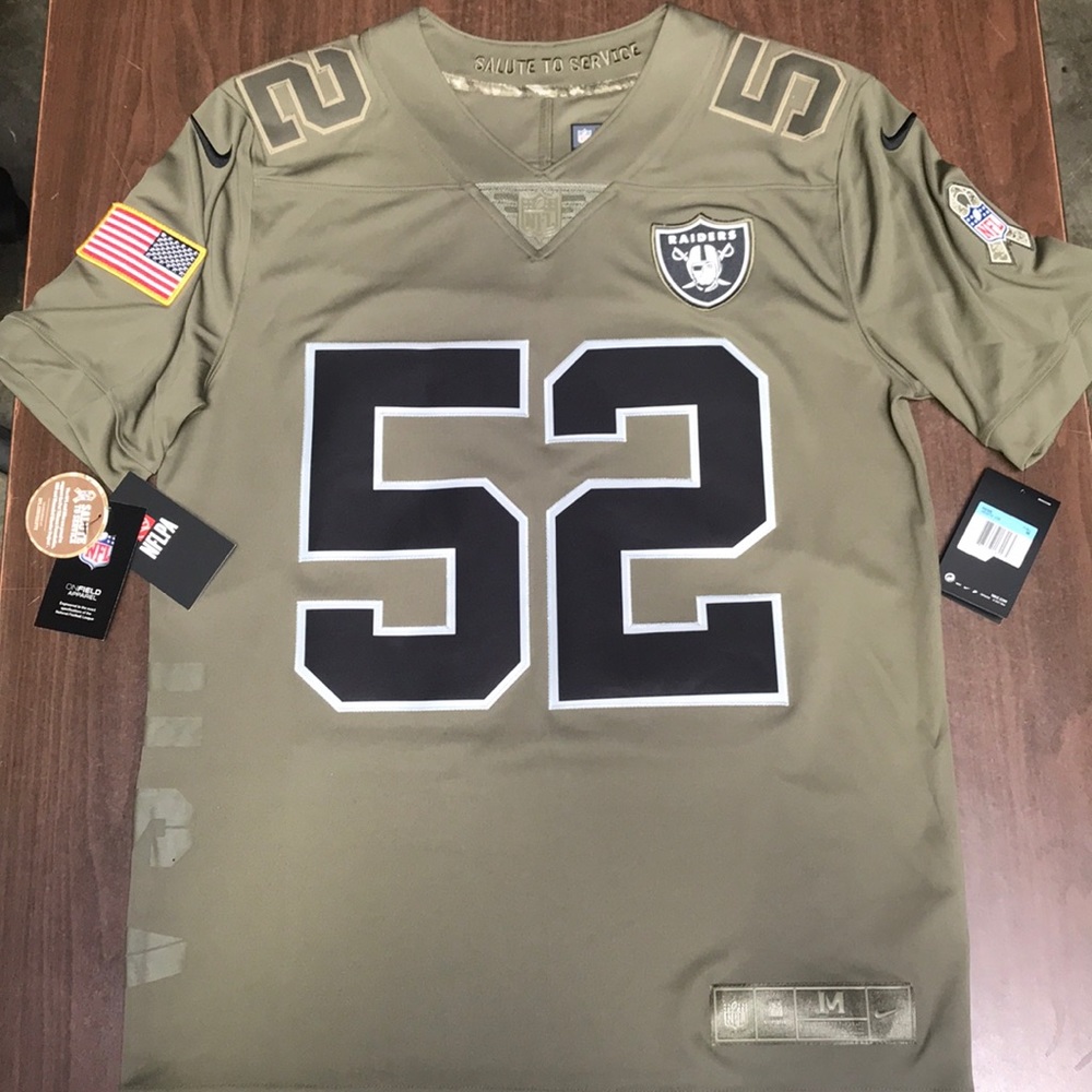 Raiders Khalil Mack salute to service Jersey